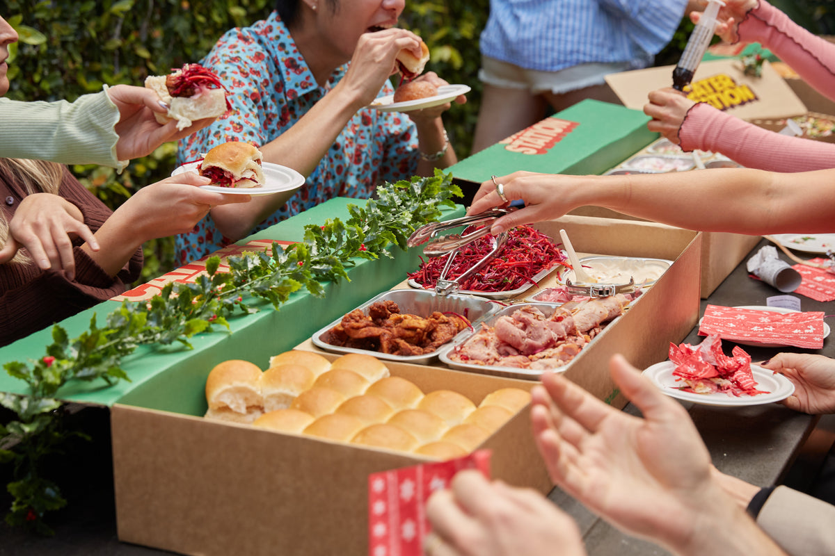 75 - 95 person Xmas Pack serving display | Cater Station Sydney