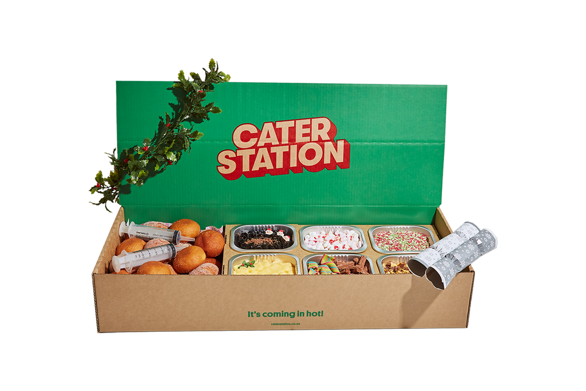 Mid-Year Christmas Dipper Donut Kit serving display | Cater Station Sydney