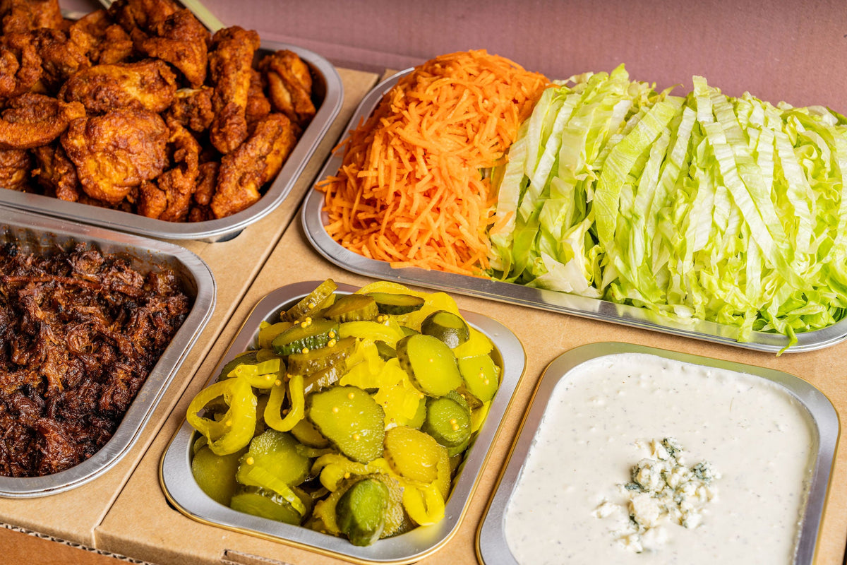 Buffalo Chicken Slider kit serving display | Cater Station Sydney