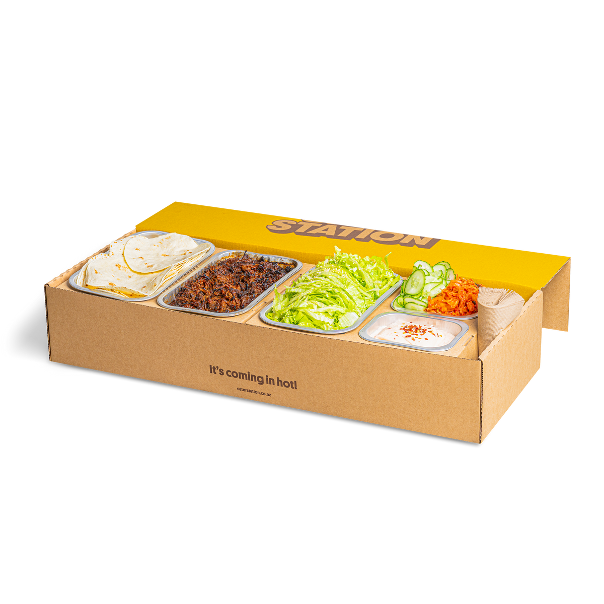 Korean Taco Mini Kit presentation | Cater Station Sydney