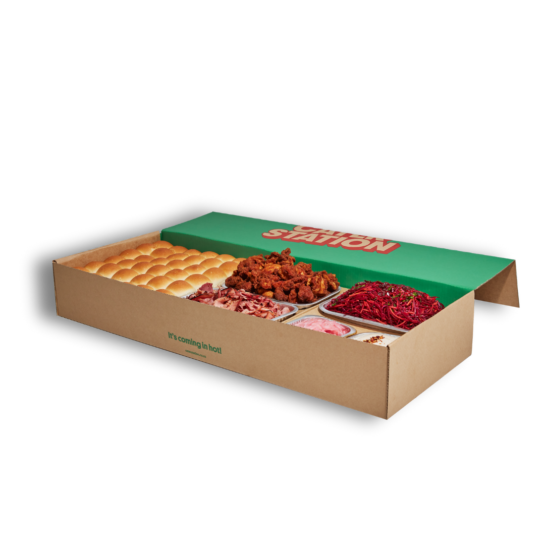 Xmas 120 - 140 Party Pack with dessert event setup | Cater Station Sydney